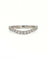 Capri band 0.53ctw diamond white gold curve band 14K