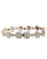 Capri Bracelet 13.50ctw diamond two-tone circle bracelet 10k