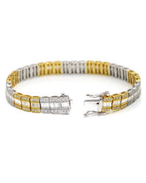 Capri Bracelet 7.44ctw diamond two-tone baguette bracelet 10K