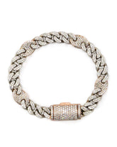 Capri Bracelet 9.79ctw dia cuban-gucci link two tone bracelet 10K
