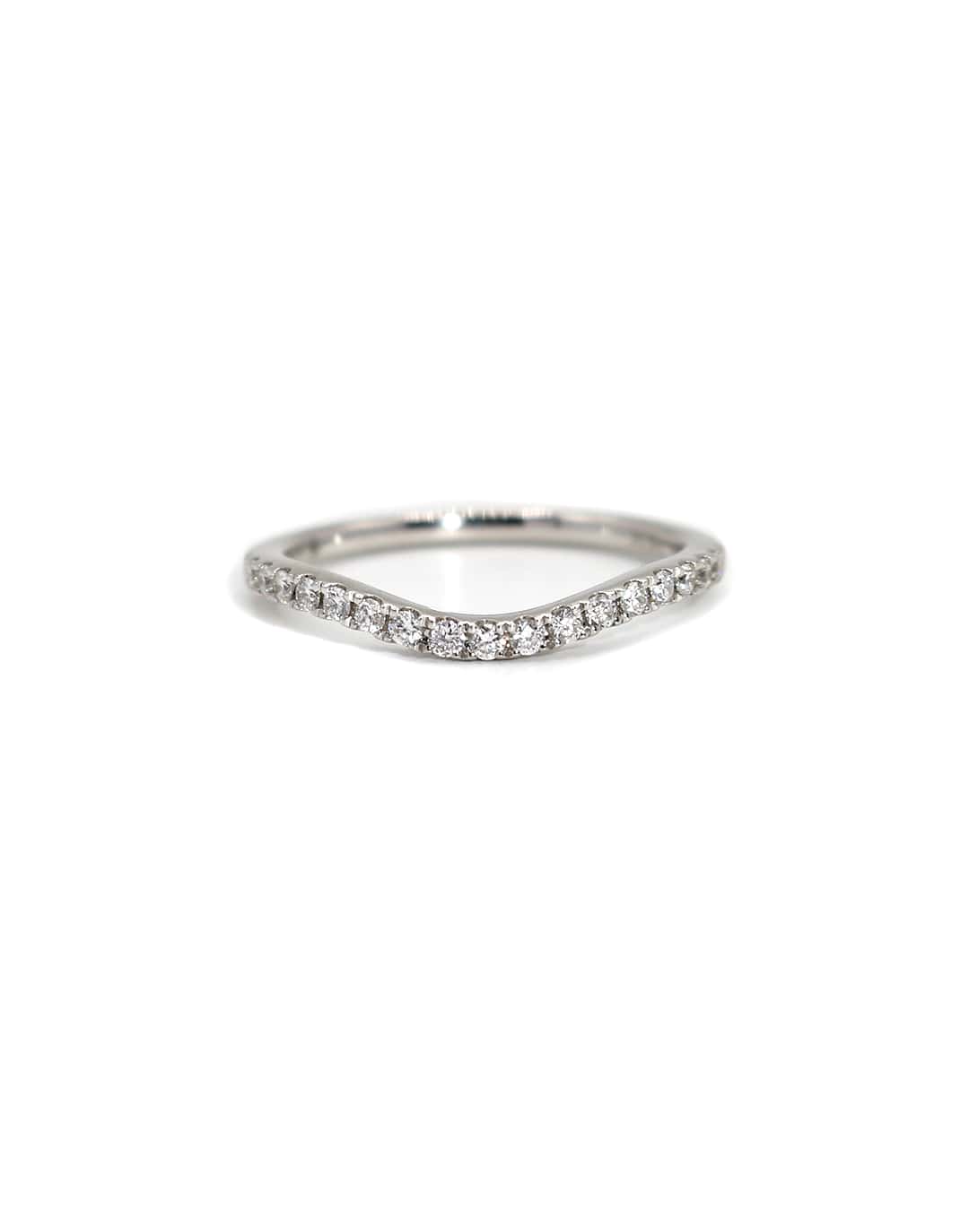 Capri Diamond Band 0.19ctw diamond white gold curve band 18K