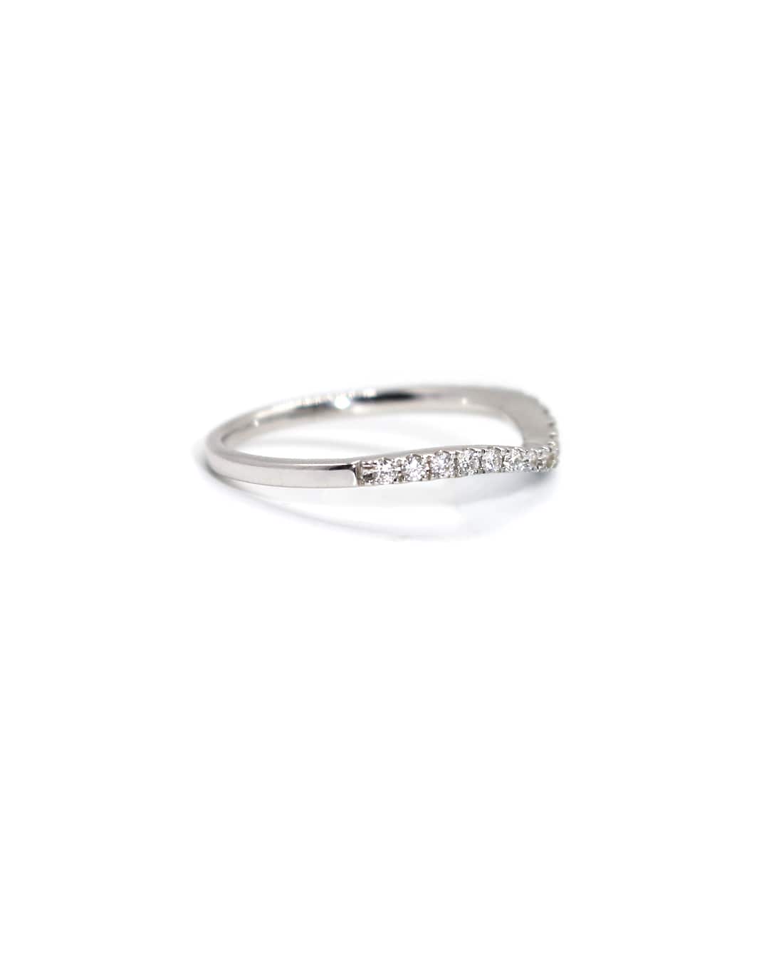 Capri Diamond Band 0.19ctw diamond white gold curve band 18K