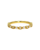 Capri Diamond Band 0.21ct diamond yellow gold stackable band 18K