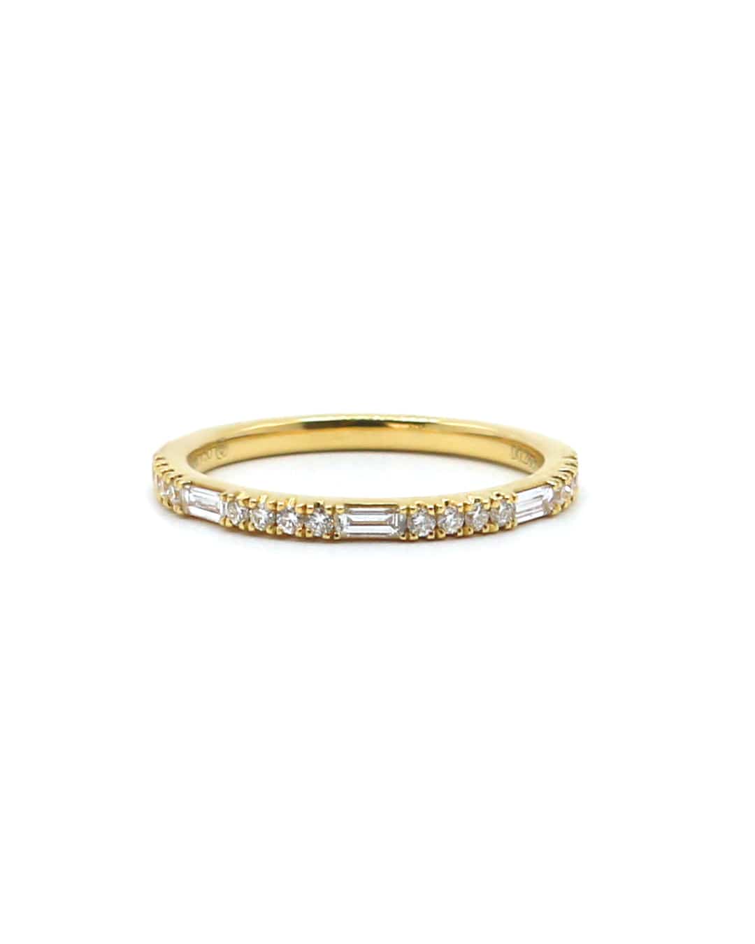 Capri Diamond Band 0.28ctw diamond baguette and round band 18ky