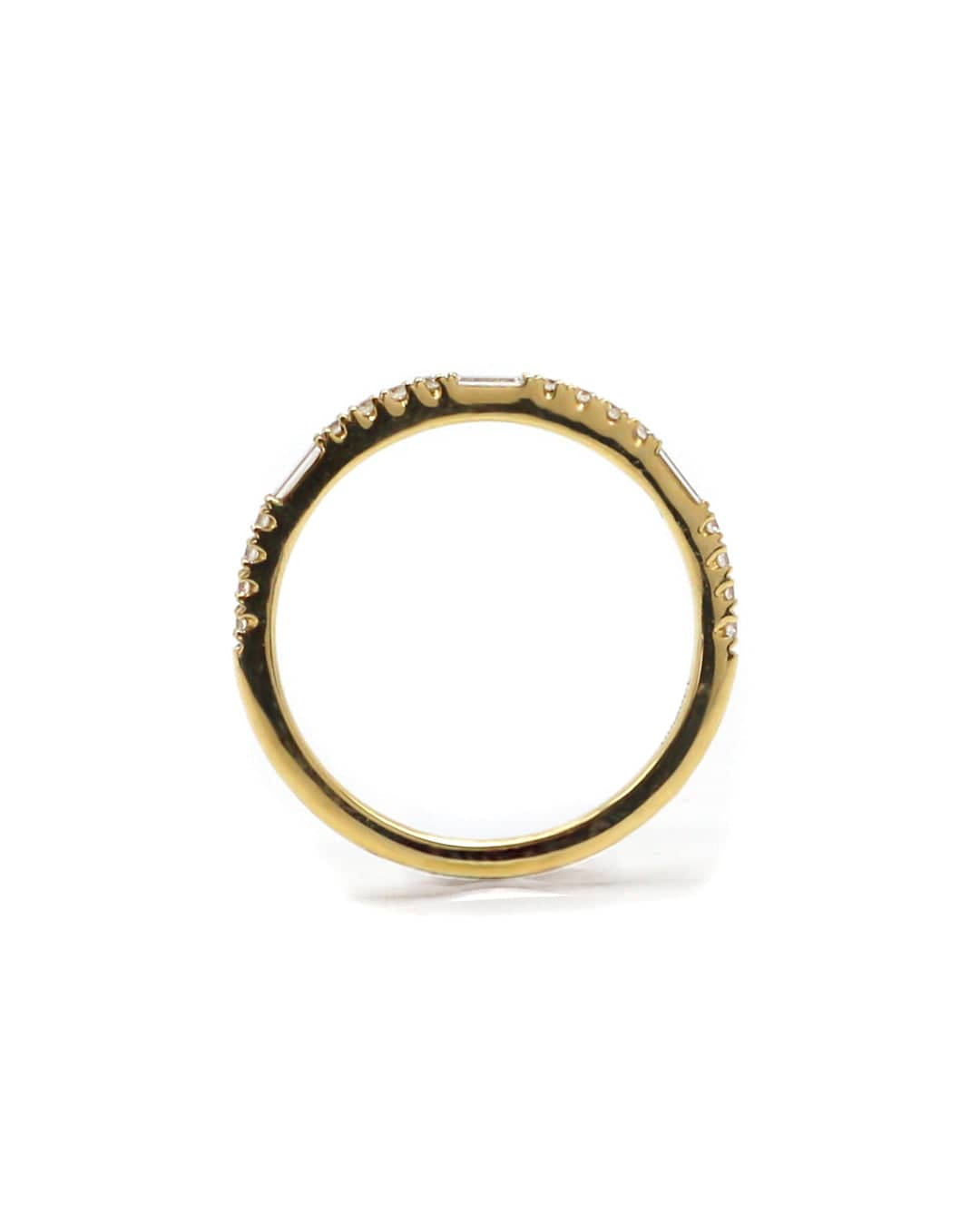 Capri Diamond Band 0.28ctw diamond baguette and round band 18ky