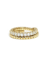 Capri Diamond Ring 1/2ctw diamond dual flex yellow gold band 14K