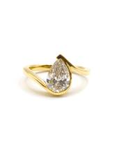 Capri Engagement Ring 1.90ct Pear cut lab diamond solitaire ring in 14ky