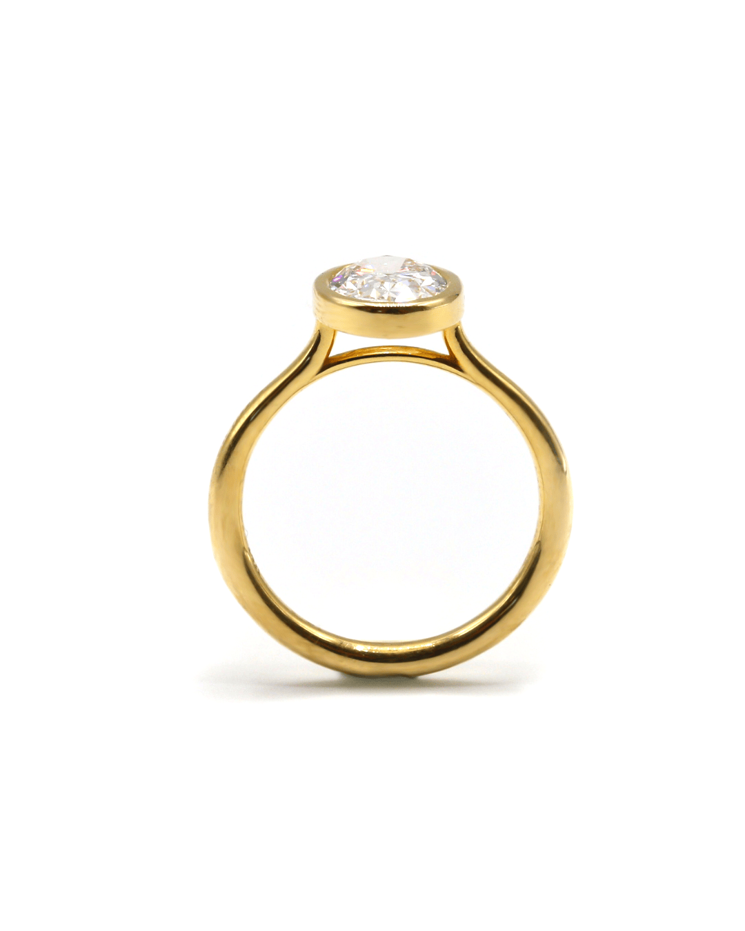 Capri Engagement Ring 2.02ct Oval cut lab diamond solitaire ring in 14ky