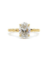 Capri Engagement Ring 2.06ctw Oval lab diamond braided hiddem halo ring 14ky