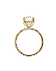 Capri Engagement Ring 3.11ctw round lab and natural diamond diamond engagement ring 18ky