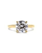 Capri Engagement Ring 3.50ctw Round lab and natural diamond ring 18ky