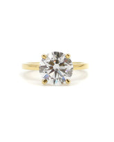 Capri Engagement Ring 3.87ctw round lab and natural diamond ring 18ky