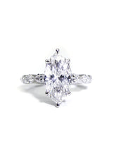 Capri Engagement Ring 4.83ctw marquise lab diamond engagement ring in white gold 14kw