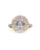 Capri Engagement Ring 5.63ctw lab emerald cluster ring 14ky