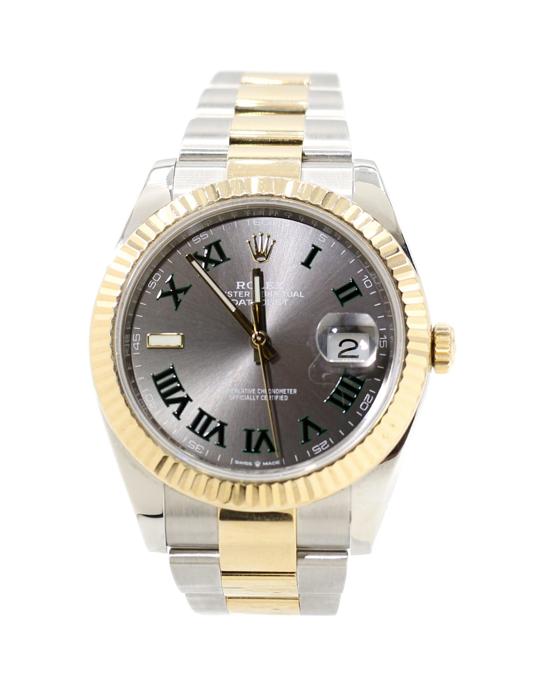 Capri Jewelers Arizona Watches New Rolex 41mm Datejust Datejust Wimbledon dial oyester band watch