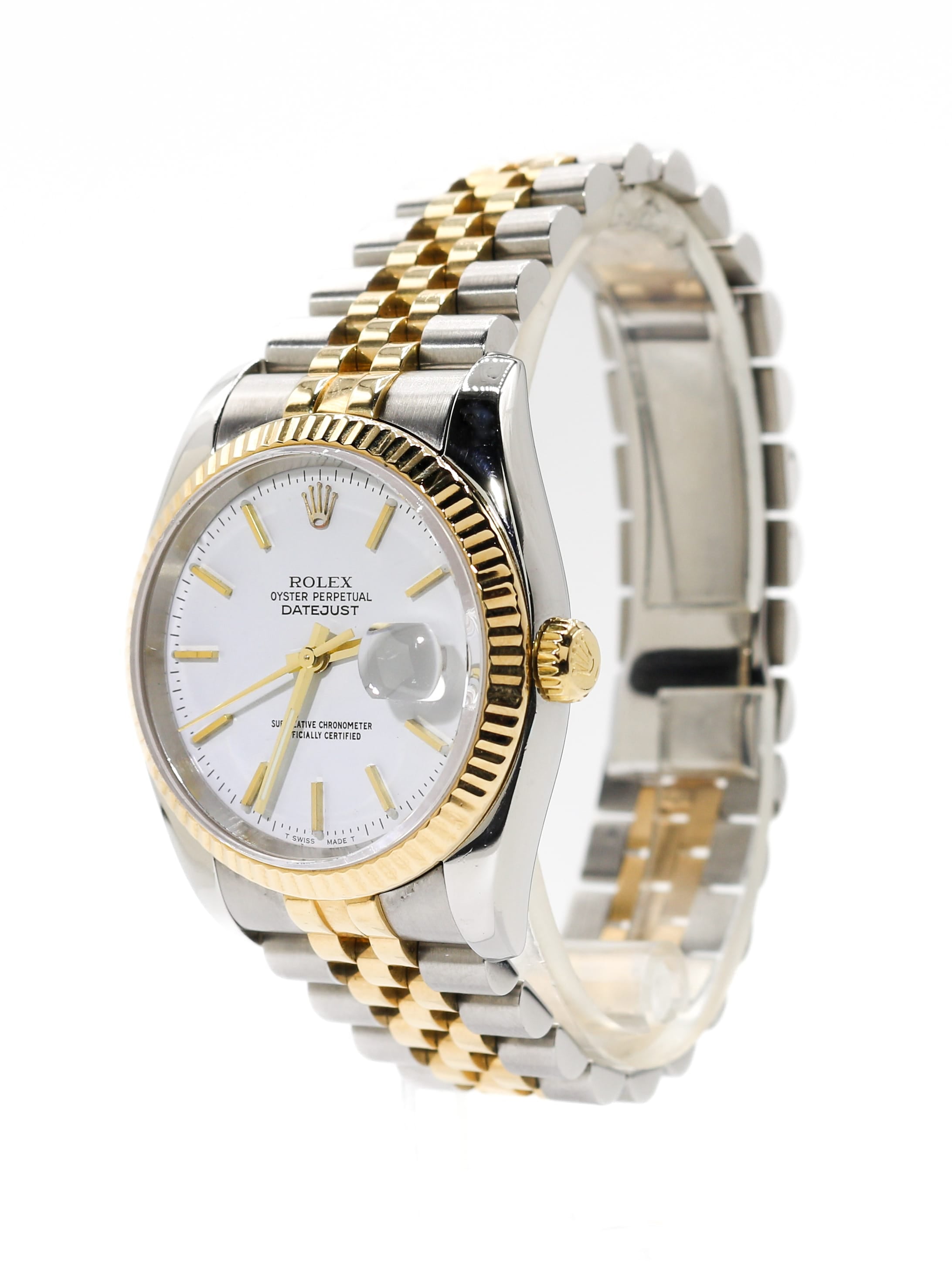 Capri Jewelers Arizona Watches Rolex Datejust 36mm White Dial Jubilee two tone Watch