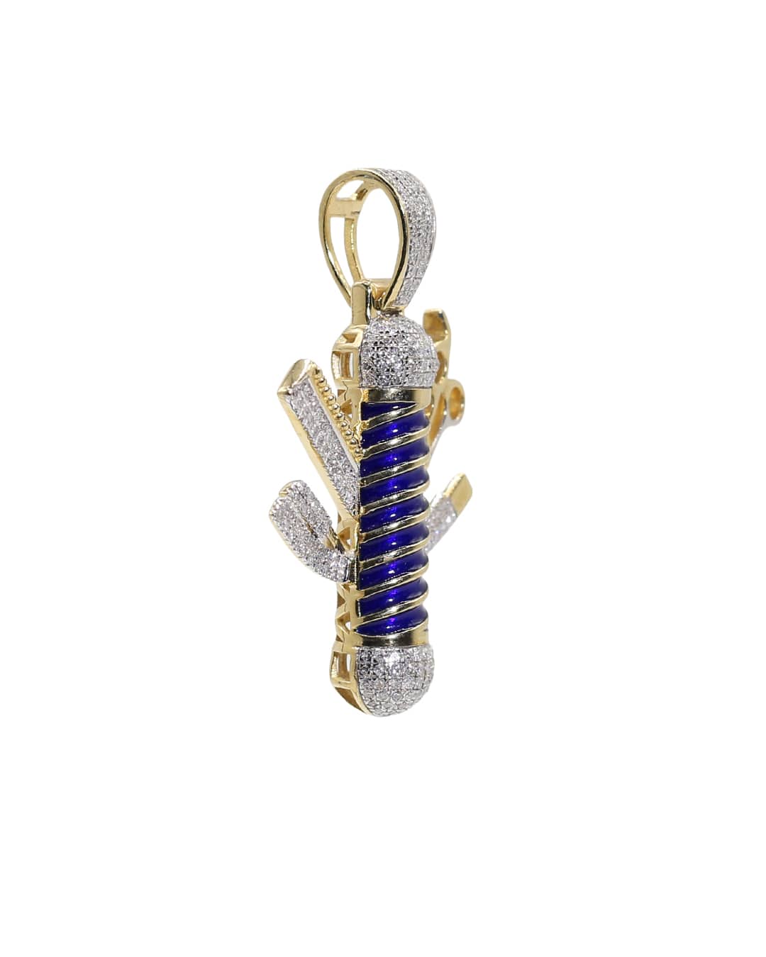 Capri Pendant 0.52ctw dia baber pole with tools yellow gold pendant 10K