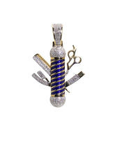 Capri Pendant 0.52ctw dia baber pole with tools yellow gold pendant 10K