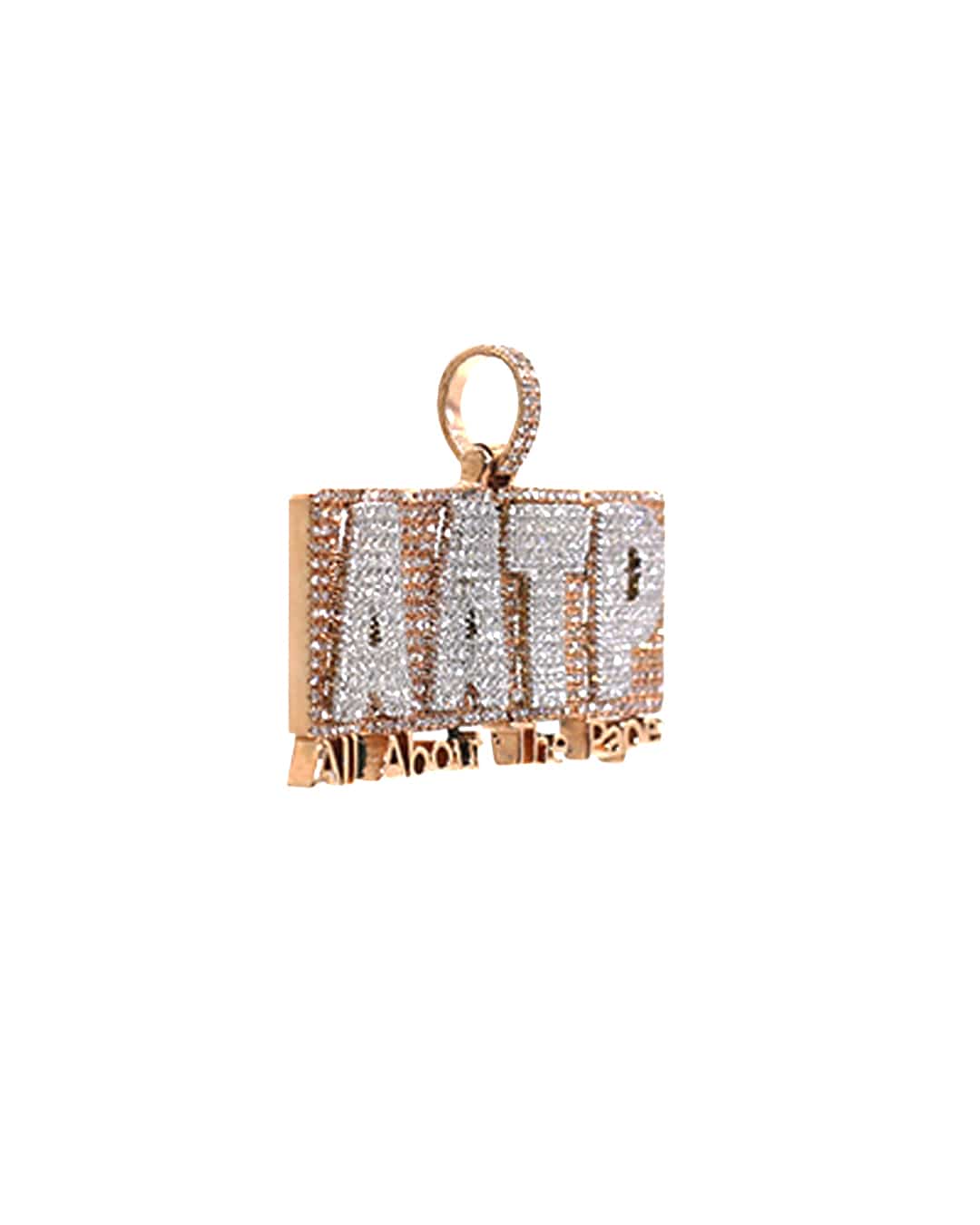 Capri Pendant 0.88ctw diamond All About The Paper rose gold pendant 10K
