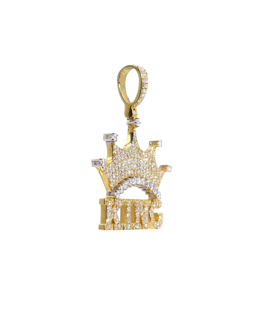 Capri Pendant 1.70ctw diamond King yellow gold pendant 10K