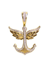 Capri Pendant Diamond anchor with wings pendant in 10KY