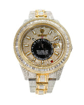 Capri Watches Custom Rolex Sky-Dweller 42mm two-tone with diamonds watch