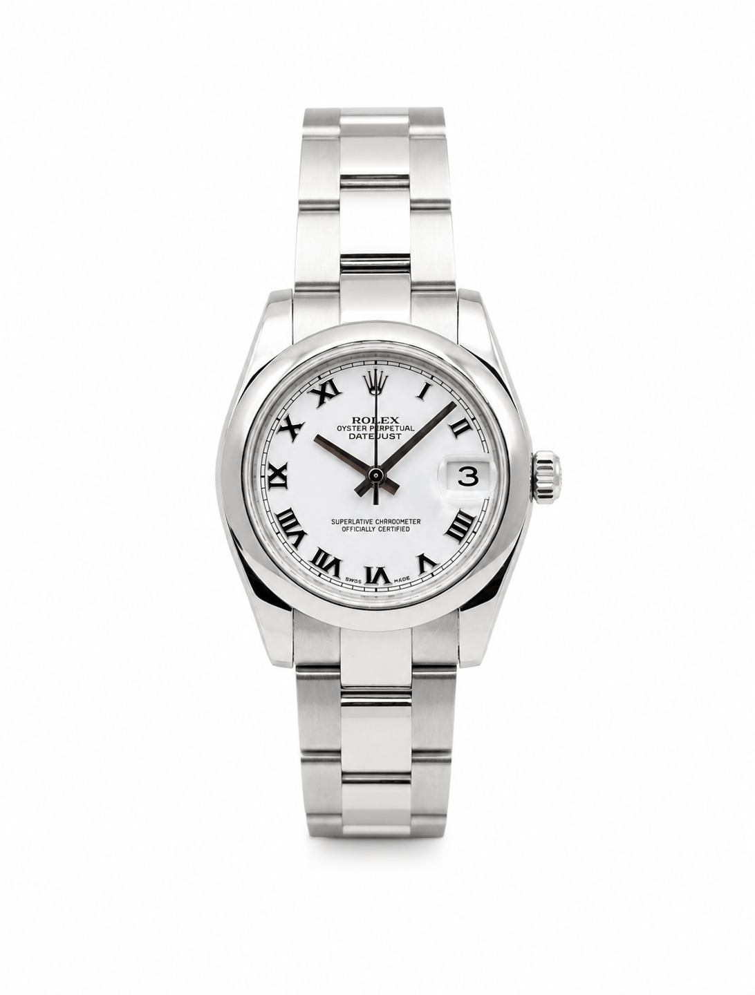 Capri Watches Rolex 31mm Datejust white dial oyster watch