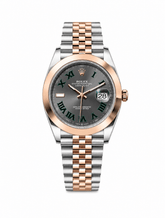 Capri Watches Rolex 41mm Datejust Wimbledon jubilee everose stainless watch
