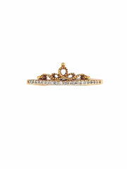 Capri Wedding Band 1/10 ctw Diamond Tiara Rose Gold Ring 10K