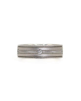 Capri Wedding Band 1/4ctw 5-stone gold fancy band 14kw