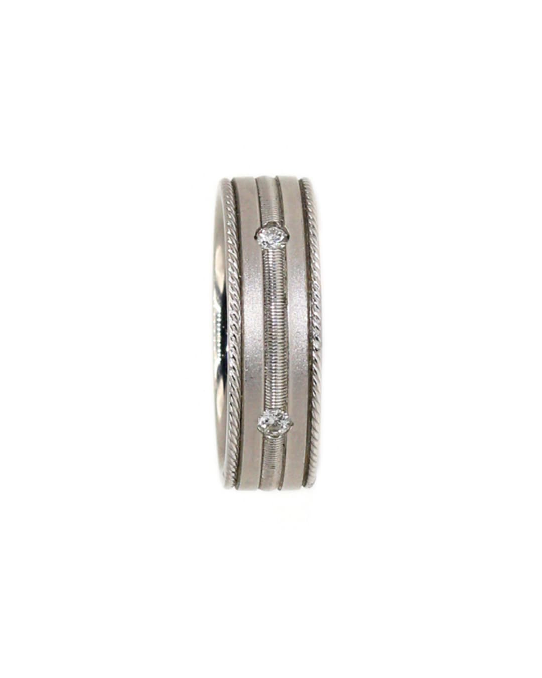 Capri Wedding Band 1/4ctw 5-stone gold fancy band 14kw