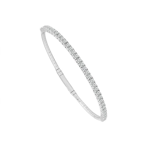 Flexie Bracelet 2ctw diamond flexible white gold bangle 14k