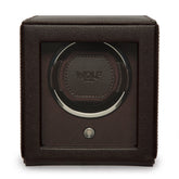Wolf1834 Watch Winder Cub Single Watch Winder with Cover-Brown