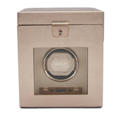 Wolf1834 Watch Winder Palermo Single Watch Winder with Jewelry Storage-Rose Gold