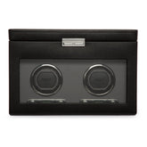 Wolf1834 Watch Winder Viceroy Double Watch Winder with Storage - Black