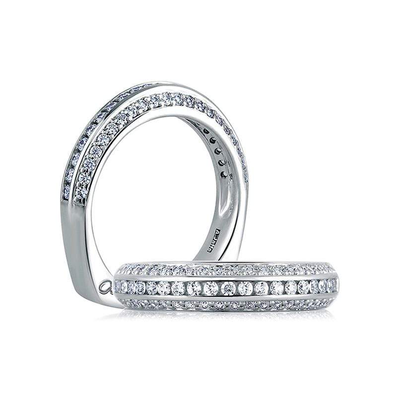 A. Jaffe Engagement Ring A. Jaffe Classic Three Row Diamond Signature Band MRS235