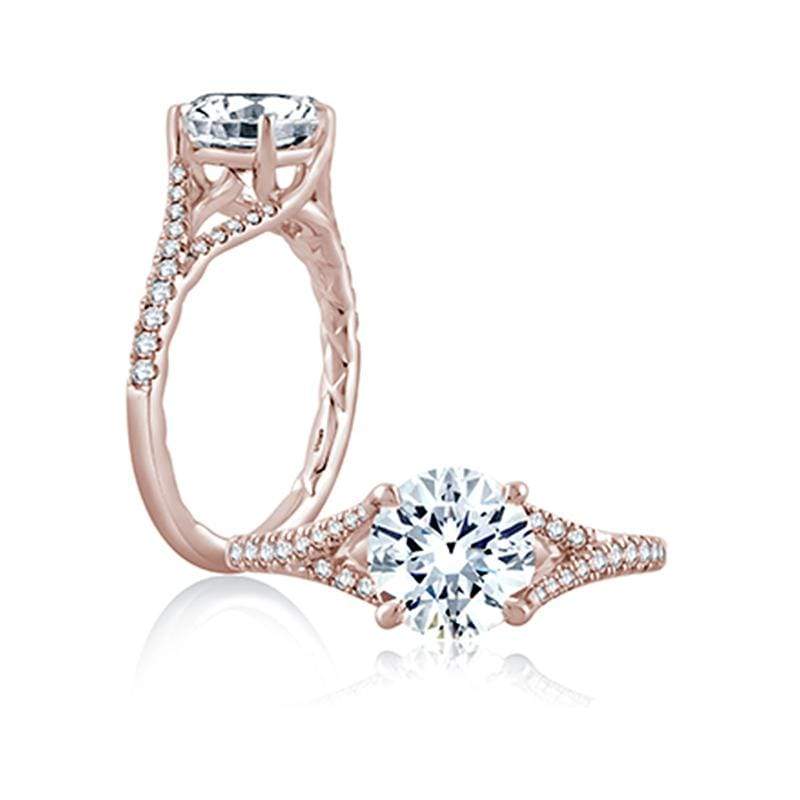 A. Jaffe Engagement Ring A. Jaffe Flowing Pavé Diamond Split Shank ME2158Q