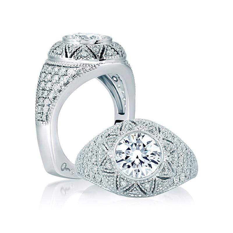 A. Jaffe Engagement Ring A. Jaffe Signature Dome Shape Engagement Ring MES653