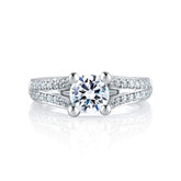 A. Jaffe Engagement Ring A. Jaffe Split Flowering Diamond Shank Engagement Ring MES017