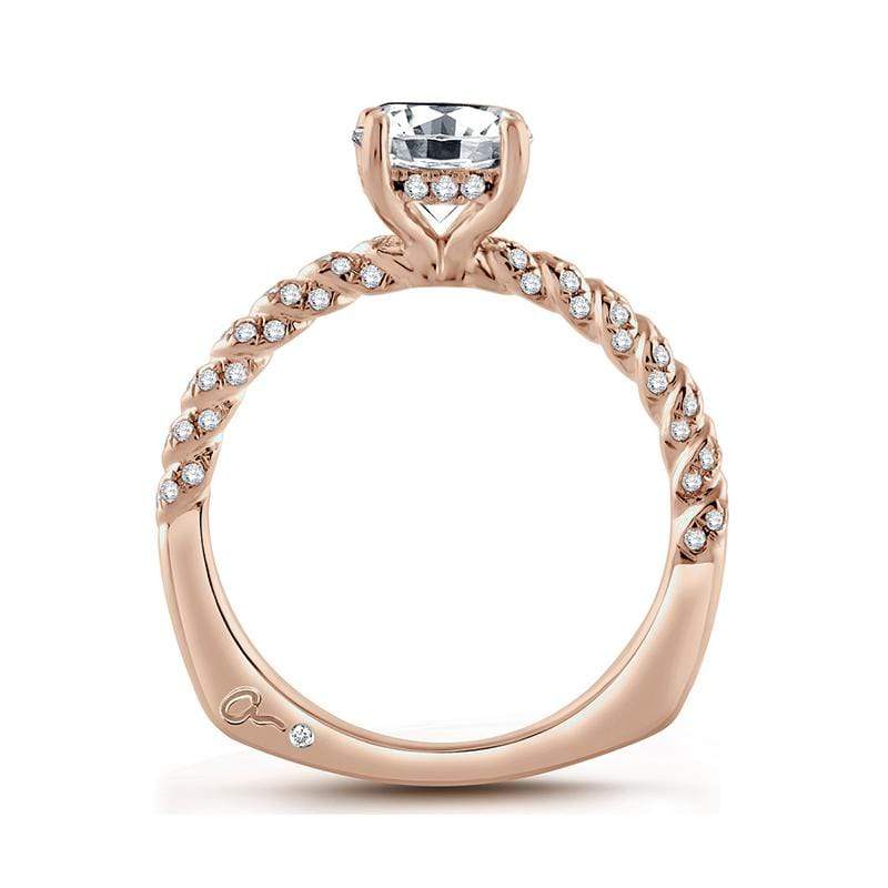 A. Jaffe Engagement Ring A. Jaffe Tightly Twisted Diamond Shank Solitaire Engagement Ring MES869