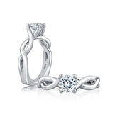 A. Jaffe Engagement Ring A. Jaffe Twisted Shank Engagement Ring MES527