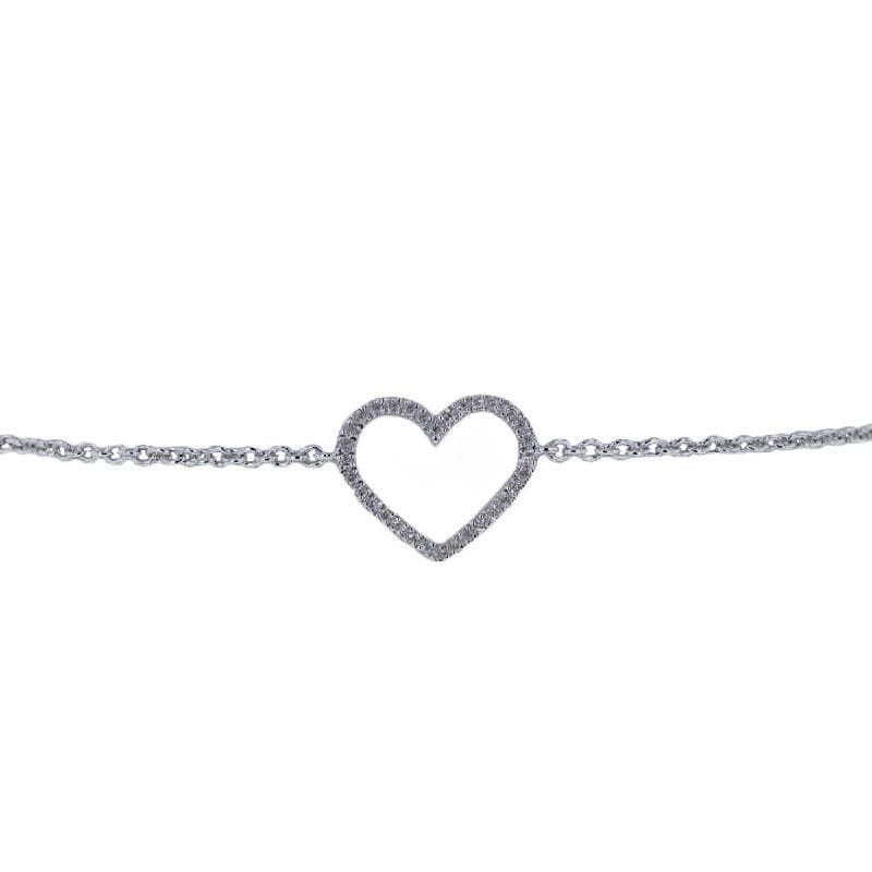 Capri Bracelet 1/10ctw Diamond Accent Heart Bracelet in Sterling Silver
