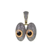 Capri Pendant 0.82ctw Diamond Eyes Emoji Pendant 10K