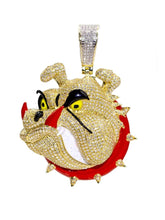 Capri Pendant Angry Bulldog Diamond Gold Pendant 10K