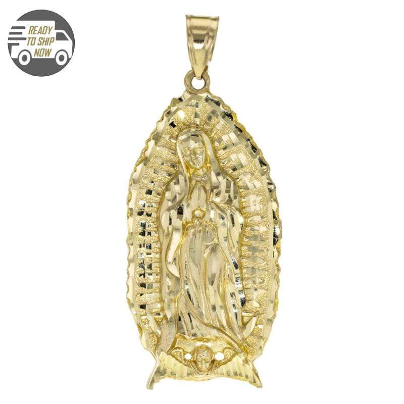 Capri Pendant Our Lady of Guadalupe Pendant in Yellow Gold 14K