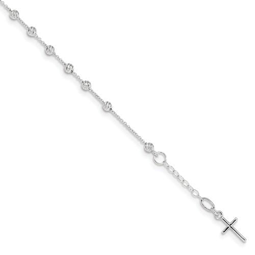 Capri_Q Bracelet Cross And Miraculous Medal Bracelet White Gold 14K