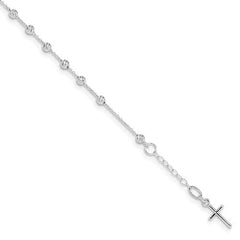 Capri_Q Bracelet Cross And Miraculous Medal Bracelet White Gold 14K