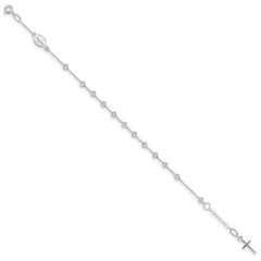 Capri_Q Bracelet Cross And Miraculous Medal Bracelet White Gold 14K
