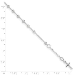 Capri_Q Bracelet Cross And Miraculous Medal Bracelet White Gold 14K