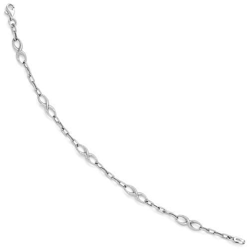 Capri_Q Bracelet Infinity White Gold Polished Link Bracelet 10K